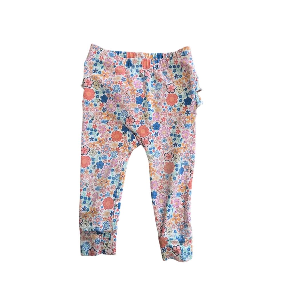 Tea Collection Boho Floral Ruffle Seat Baby Leggings 12-18‎ Months